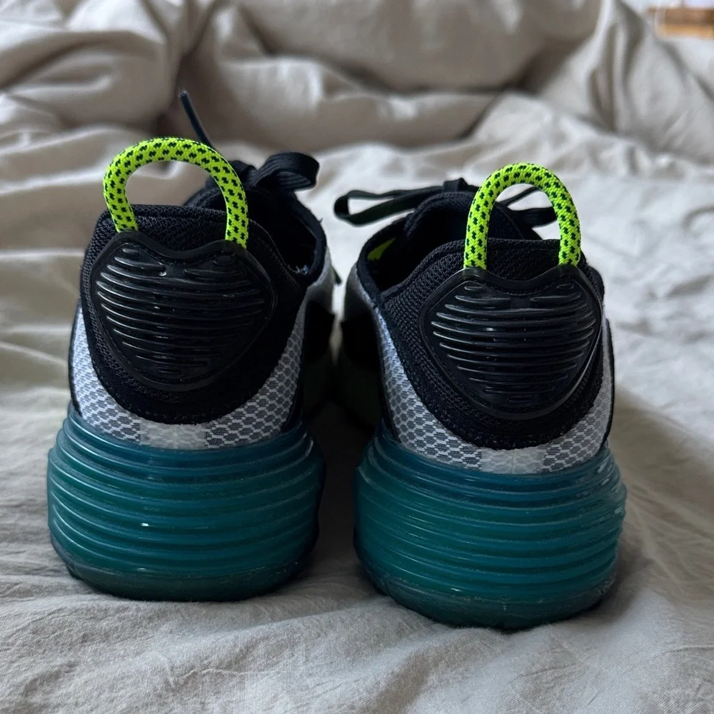 Nike Air Max Sneakers in Neon Green, Teal & Black - Picture 5 of 7